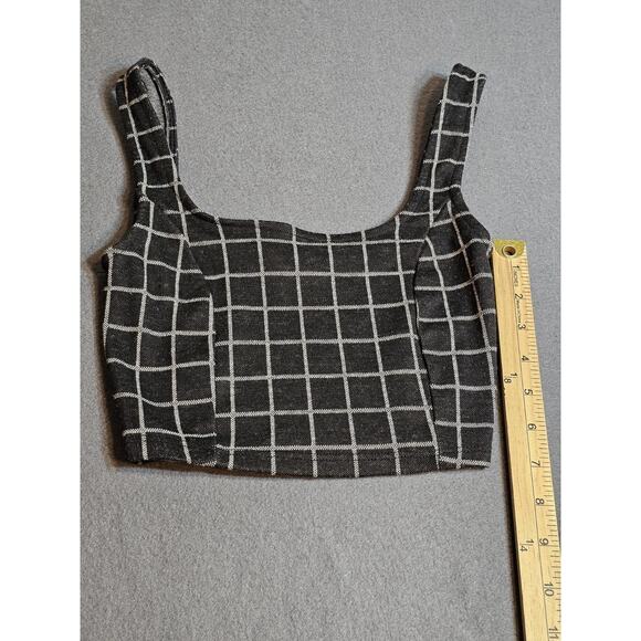 Haley & June Extra Small Women Crop Top Black White Tank Crop Top - Picture 8 of 9
